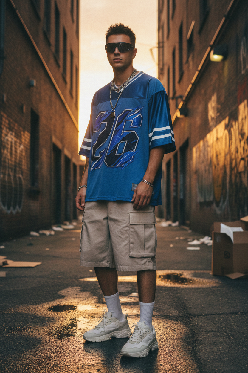 GHOST SOCIETY CO. Unisex Boxy Striped Soccer Jersey