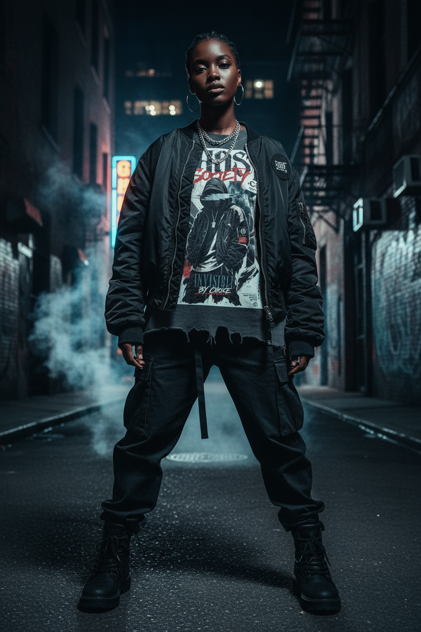 GHOST SOCIETY CO. Vintage Wash Boxy Distressed Hem T-Shirt