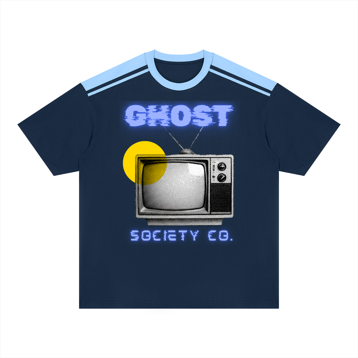 GHOST SOCIETY CO. Unisex Color Block Loose T-Shirt