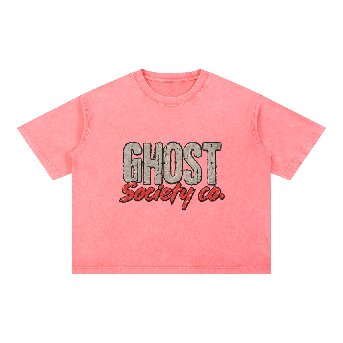 GHOST SOCIETY CO. Mineral Wash Boxy Cotton T-Shirt