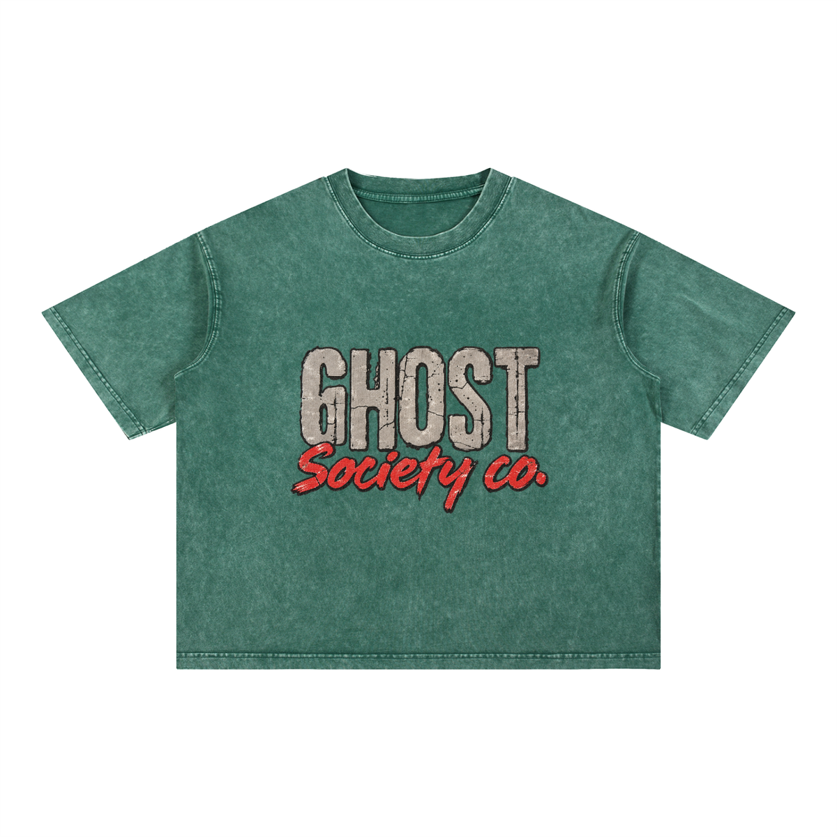 GHOST SOCIETY CO. Mineral Wash Boxy Cotton T-Shirt
