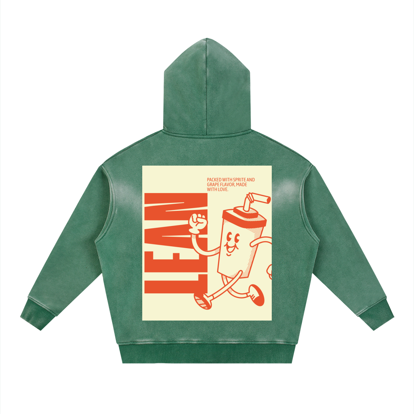 GHOST SOCIETY CO. Sunfade Two-way Zipper Boxy Fleece Hoodie