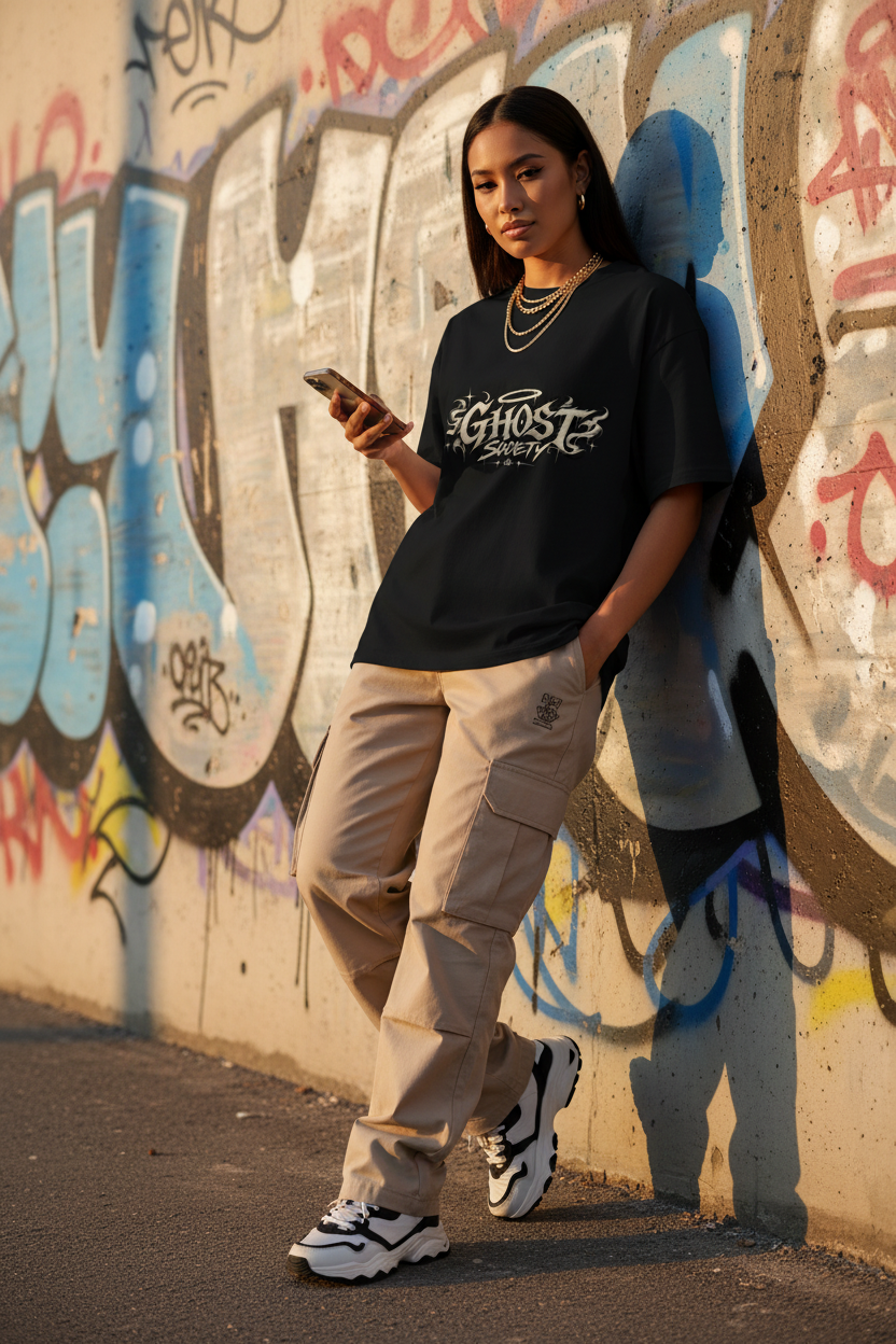 GHOST SOCIETY CO. Oversized Drop Shoulder T-Shirt