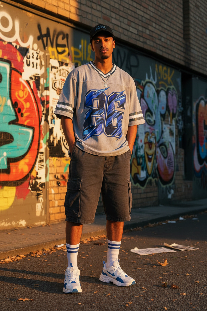 GHOST SOCIETY CO. Unisex Boxy Striped Soccer Jersey