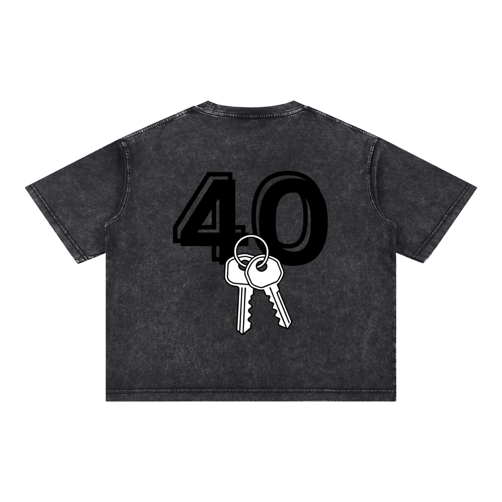 GHOST SOCIETY CO. Mineral Wash Boxy Cotton T-Shirt