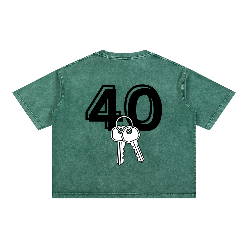 GHOST SOCIETY CO. Mineral Wash Boxy Cotton T-Shirt