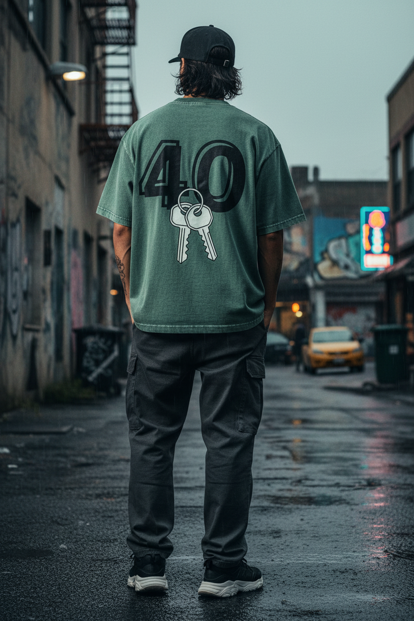 GHOST SOCIETY CO. Mineral Wash Boxy Cotton T-Shirt