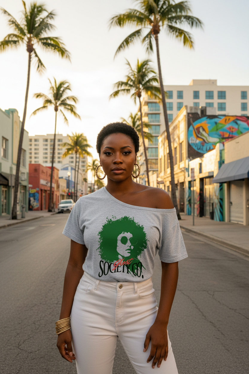 GHOST SOCIETY CO. Women’s Off-the-Shoulder T-Shirt
