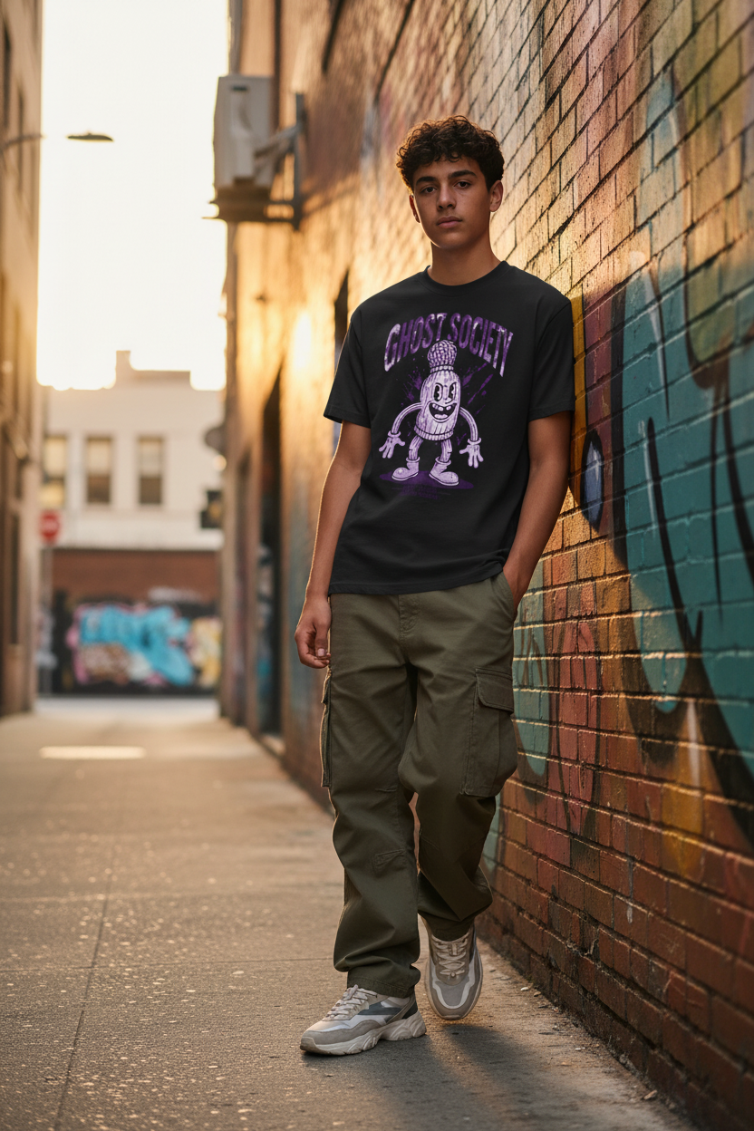 GHOST SOCIETY CO. Pure Cotton Essential Kids T-Shirt
