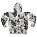 GHOST SOCIETY CO.  Punk Rock Concert Flyer Unisex Zip Hoodie (AOP)