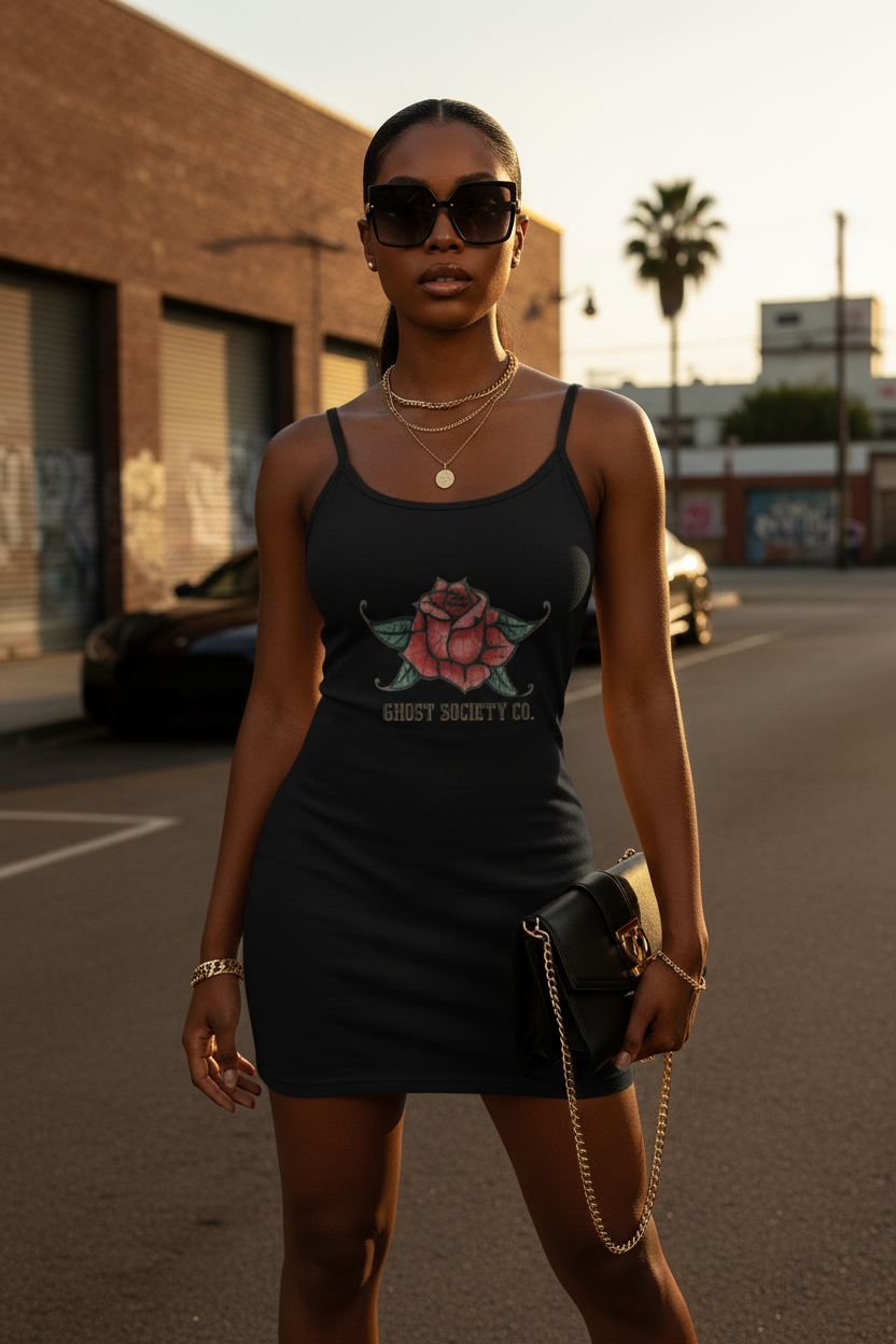 GHOST SOCIETY CO. Women's Solid Tight Sleeveless Dress