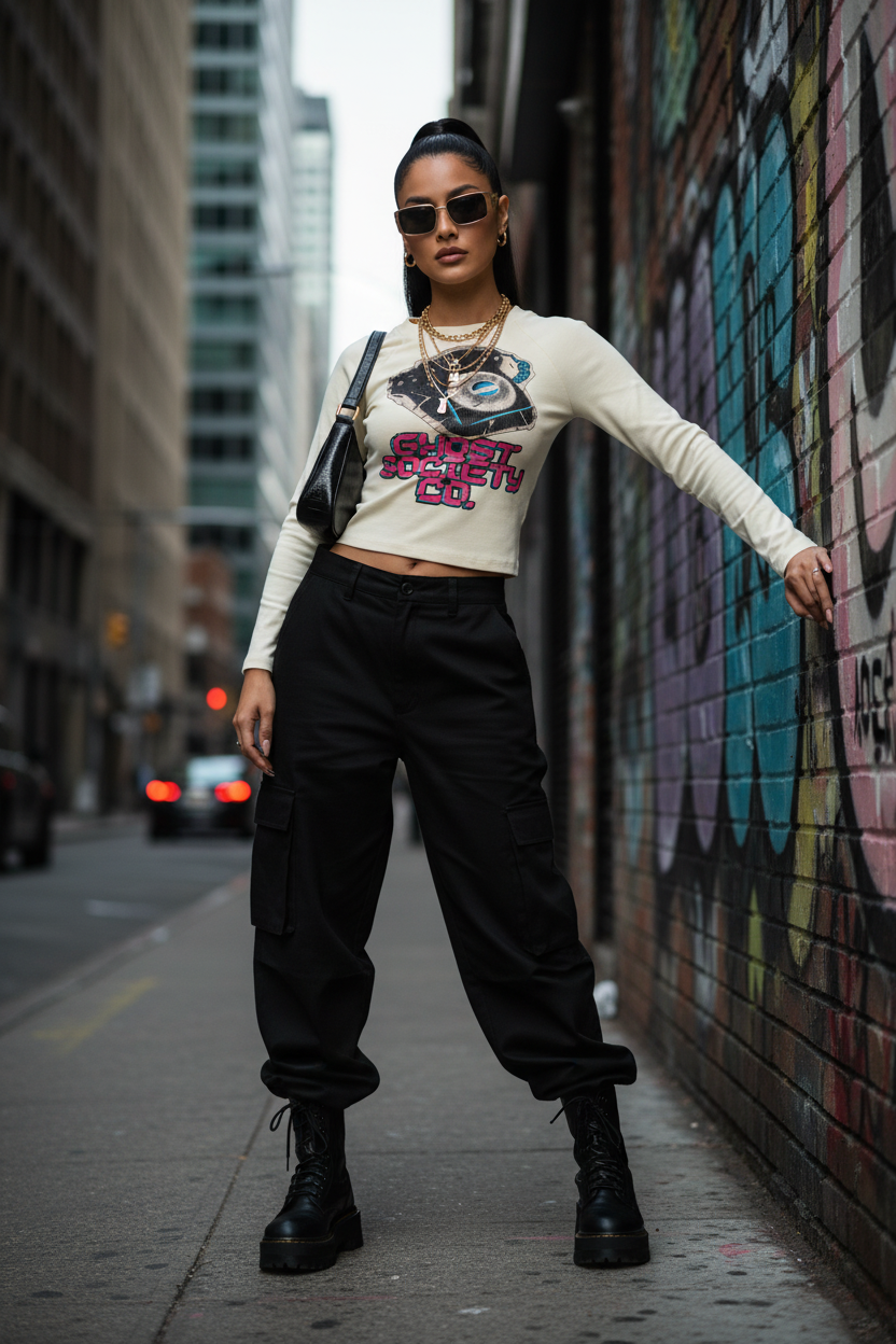 GHOST SOCIETY CO. Women’s Slim Raglan Long Sleeve T-Shirt
