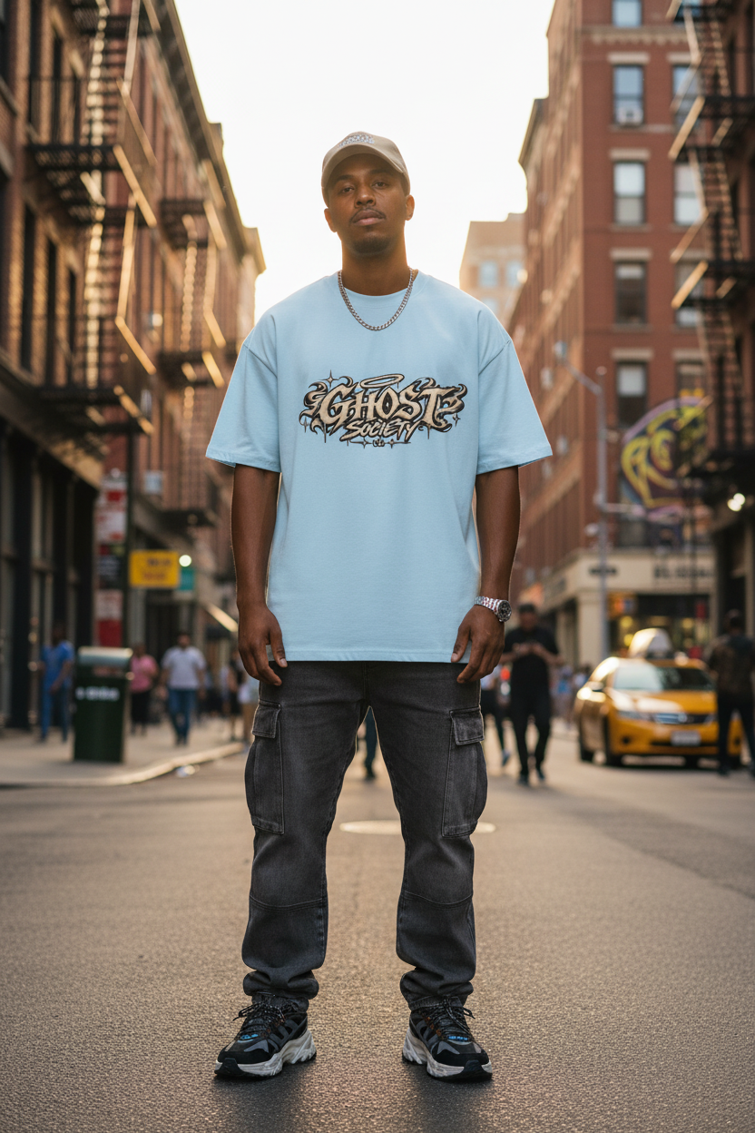 GHOST SOCIETY CO. Oversized Drop Shoulder T-Shirt