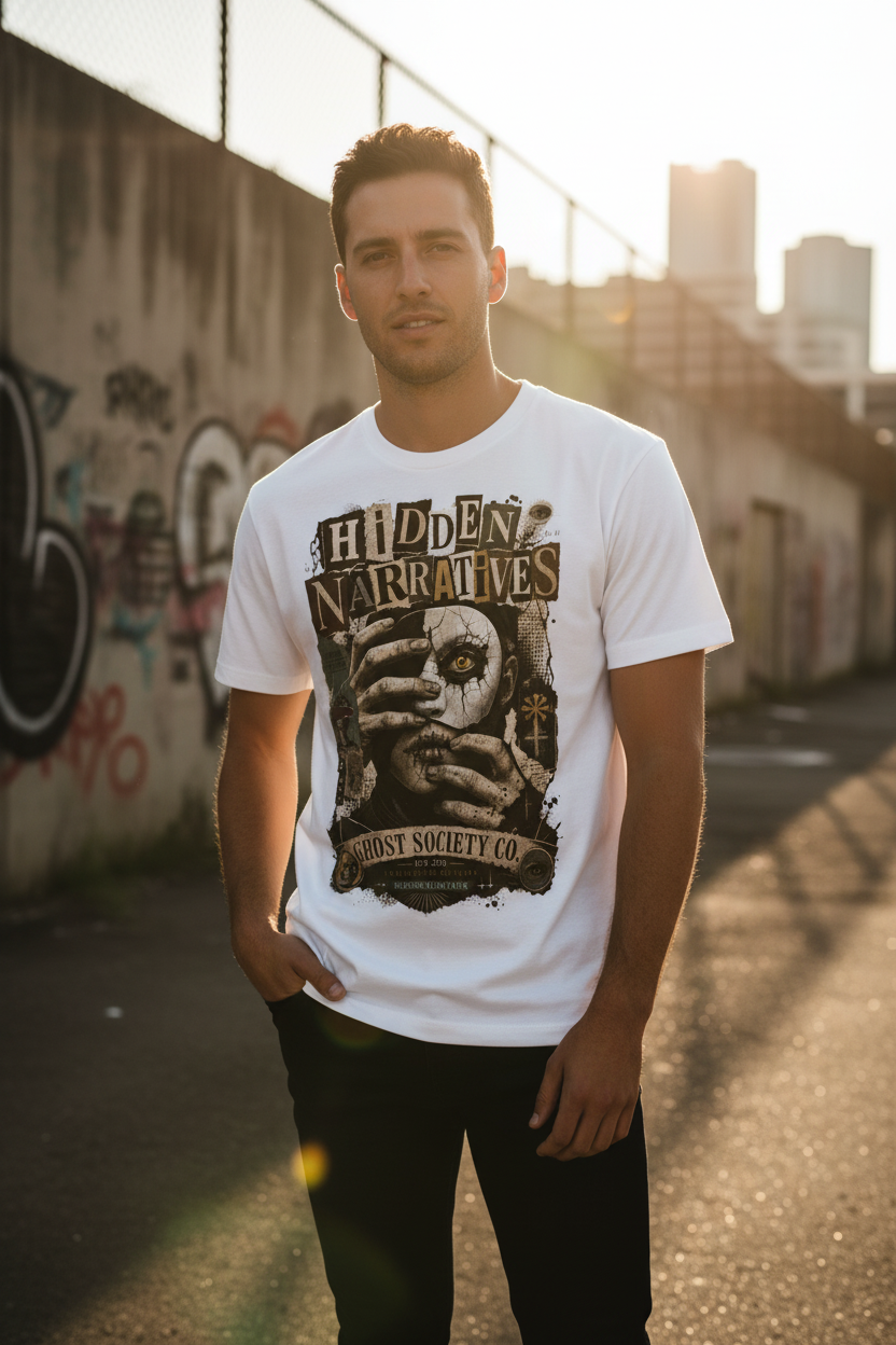 Heavyweight Vintage Washed Frayed Tee | Ghost Society Co.