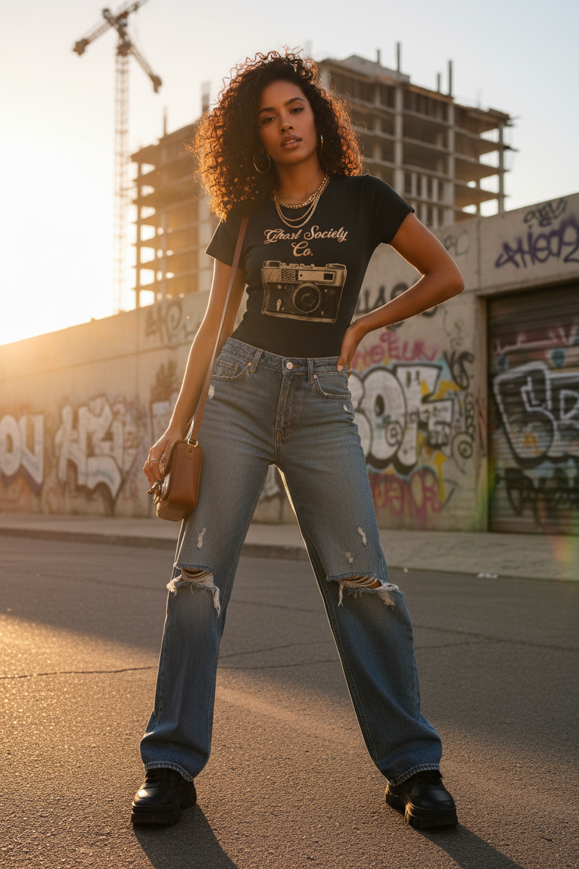 GHOST SOCIETY CO. Women's Mineral Wash Crewneck Bodysuit
