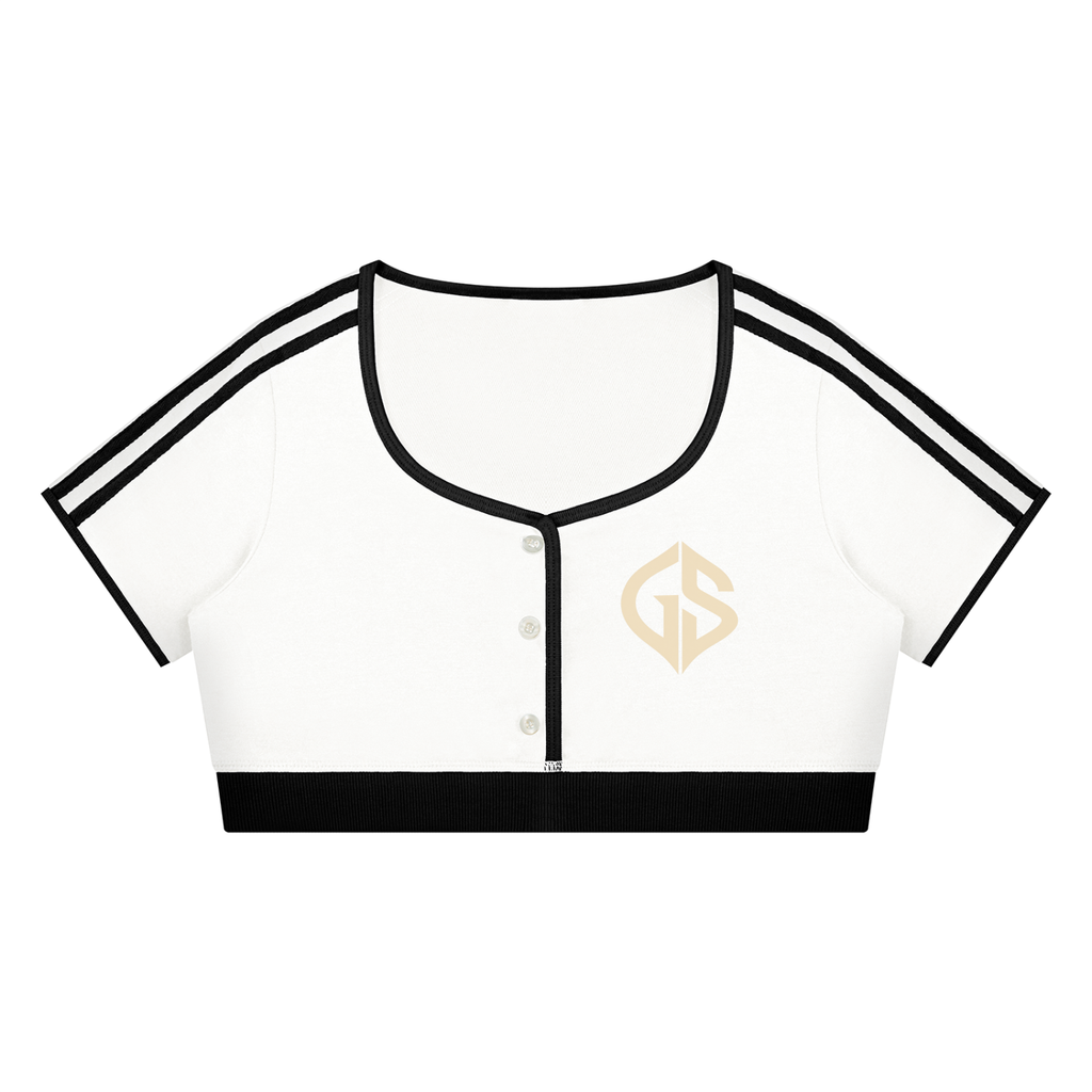 GHOST SOCIETY CO. Women’s Ringer Crop T-Shirt