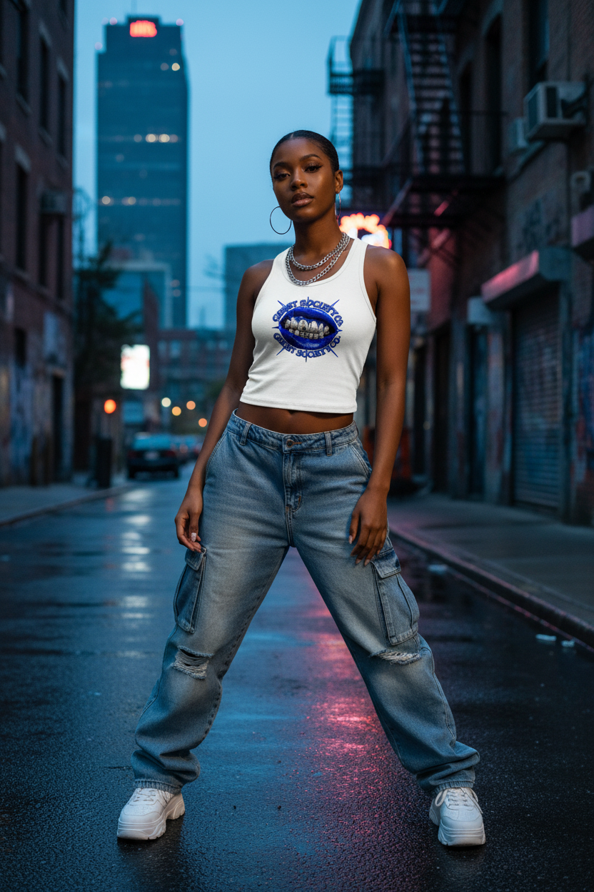 Women's Ruched Crop Tank Top | Ghost Society Co.