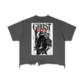 GHOST SOCIETY CO. Vintage Wash Boxy Distressed Hem T-Shirt