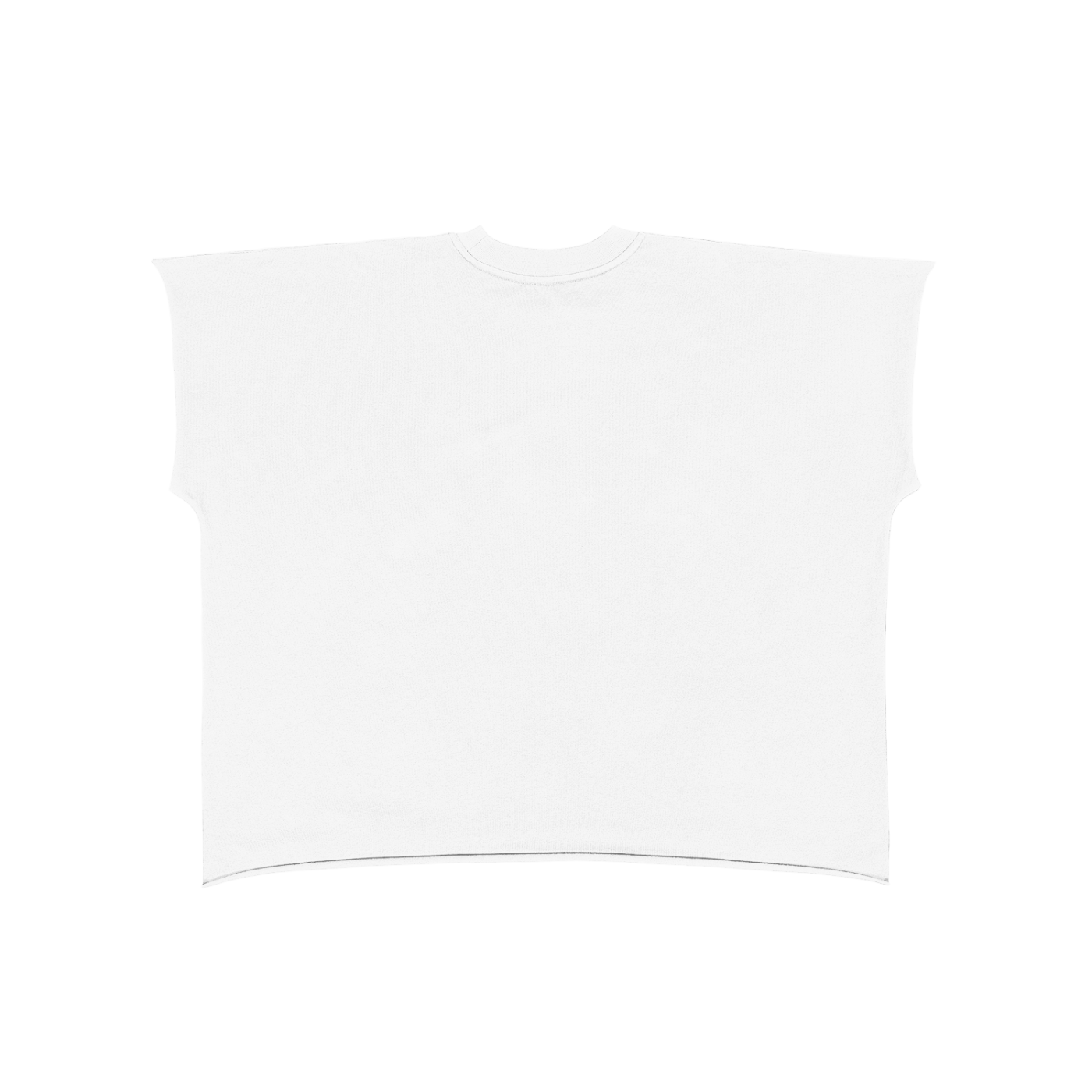 GHOST SOCIETY CO. Raw Edge Boxy Non-Shrink T-Shirt