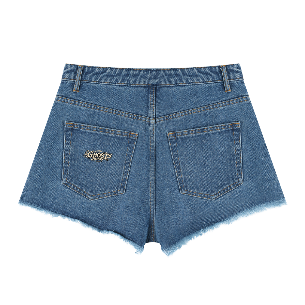 GHOST SOCIETY CO. Women’s Vintage Wash High Rise Denim Shorts