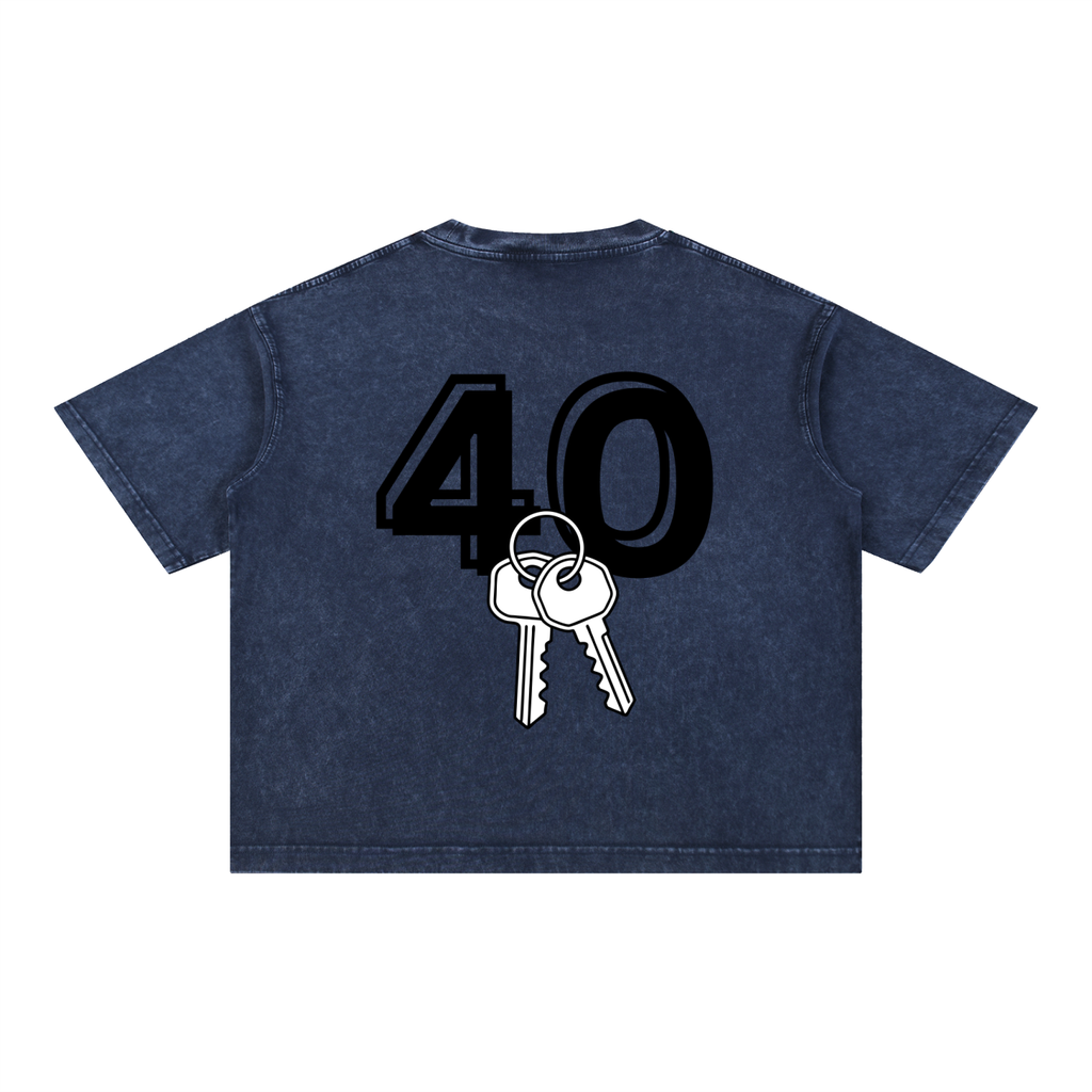 GHOST SOCIETY CO. Mineral Wash Boxy Cotton T-Shirt