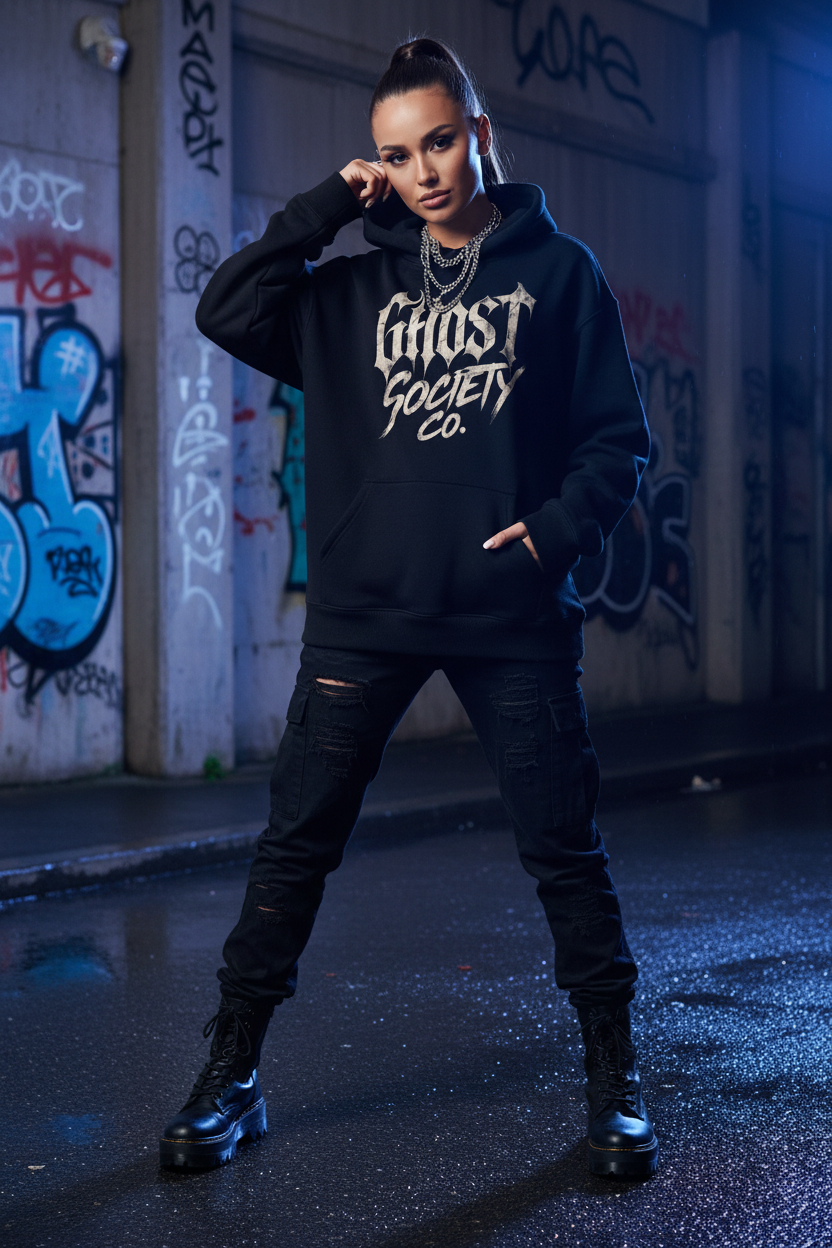 GHOST SOCIETY CO. Oversize Fleeced Hoodie