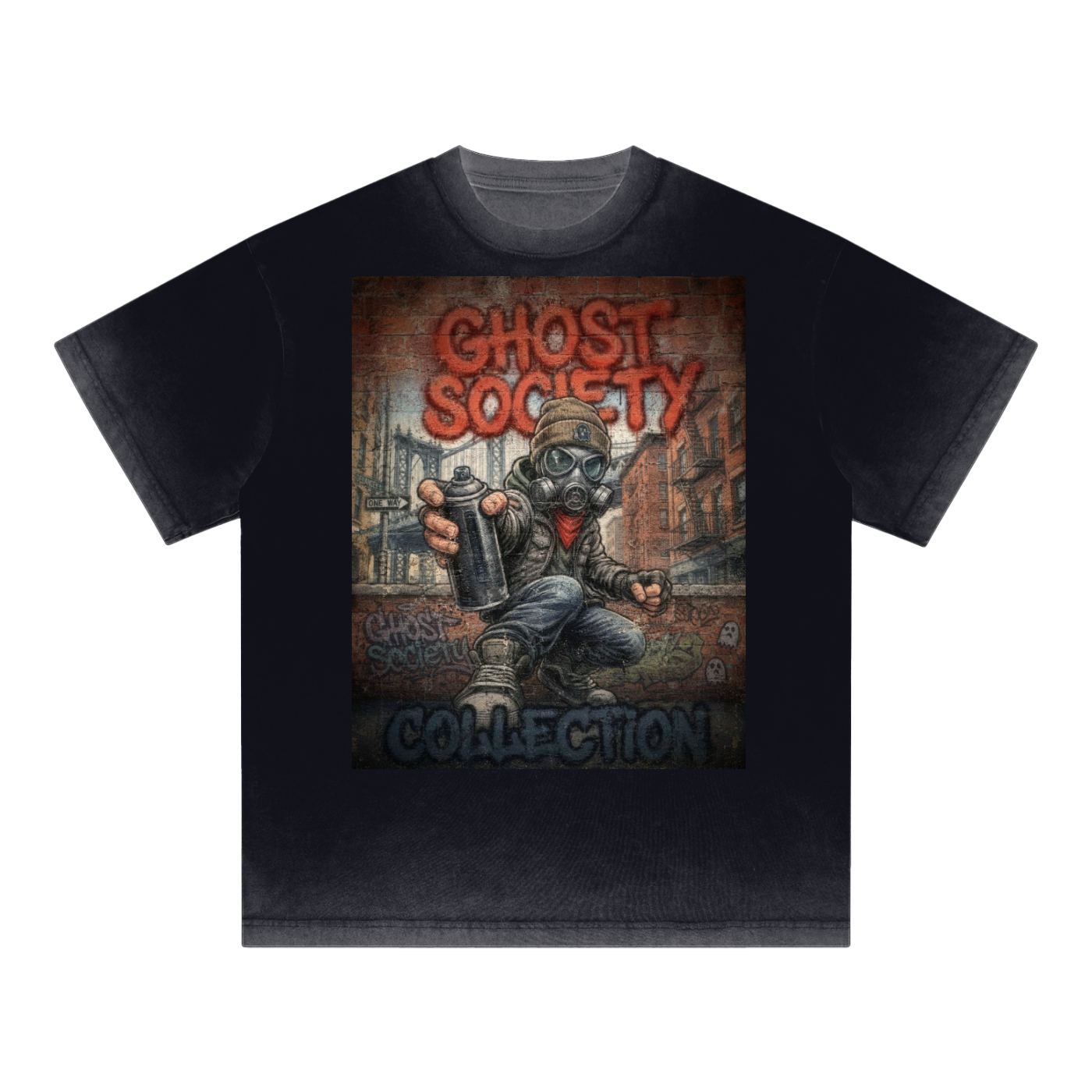 GHOST SOCIETY CO. Reverse Dyed Loose Cotton T-Shirt