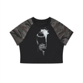 GHOST SOCIETY CO.Women’s Camo Raglan Crop T-Shirt