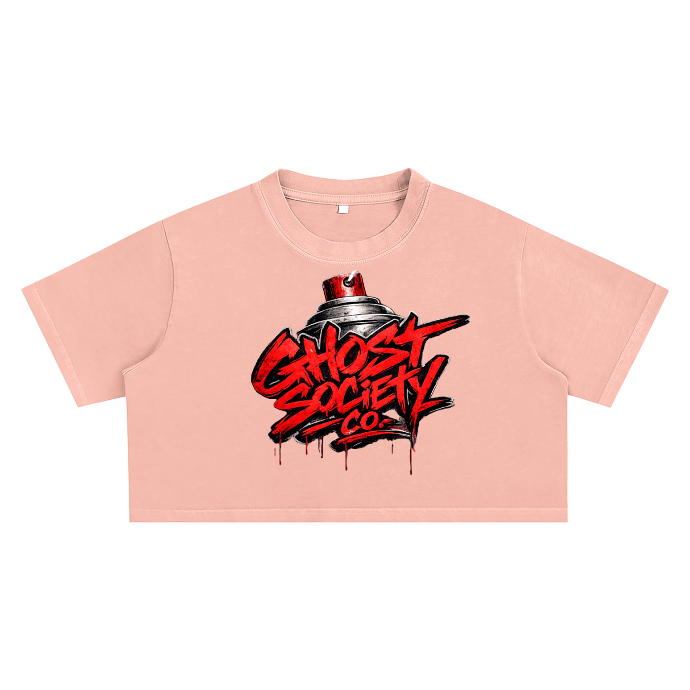 GHOST SOCIETY CO. Snow Washed Crop Top