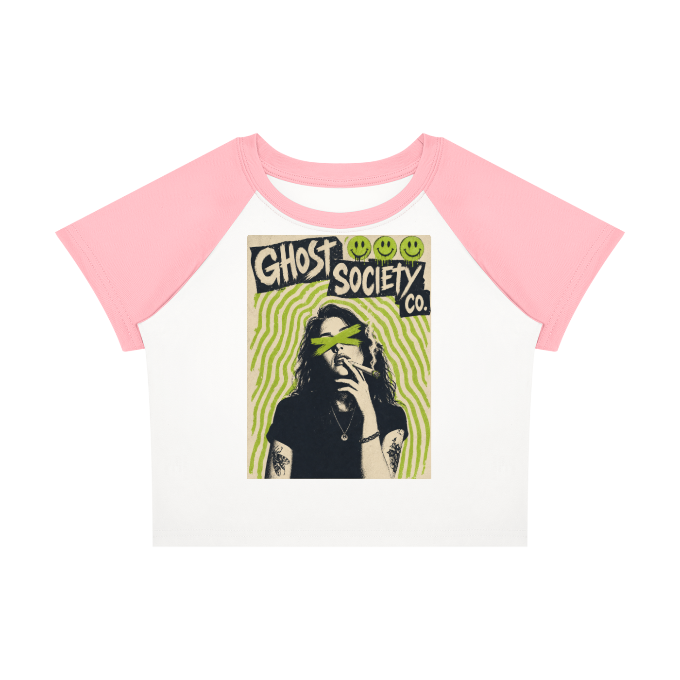 GHOST SOCIETY CO. Women's Raglan Color Block Baby T-Shirt