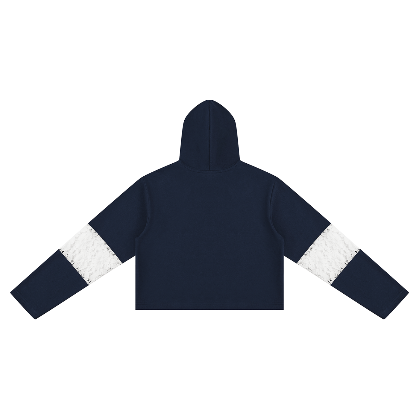 GHOST SOCIETY CO. Women’s Cropped Lace-Panel Hoodie