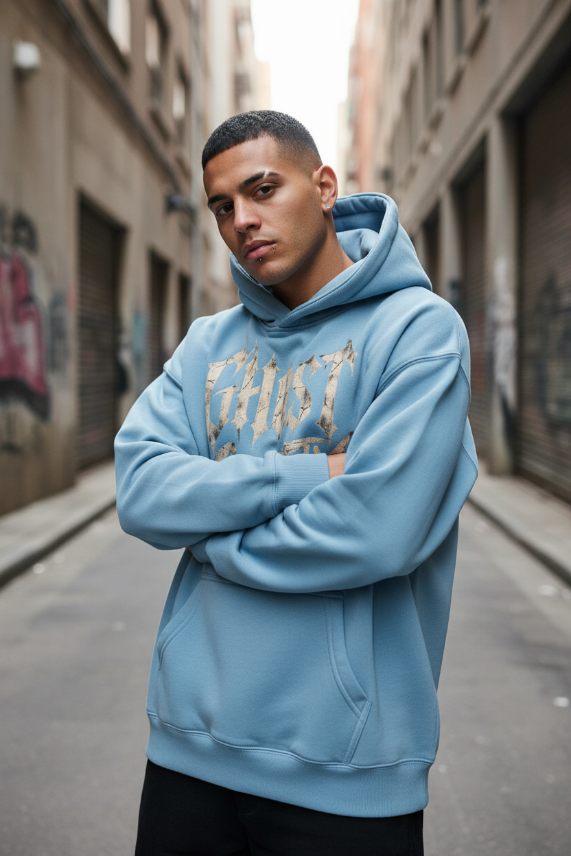 GHOST SOCIETY CO. Oversize Fleeced Hoodie