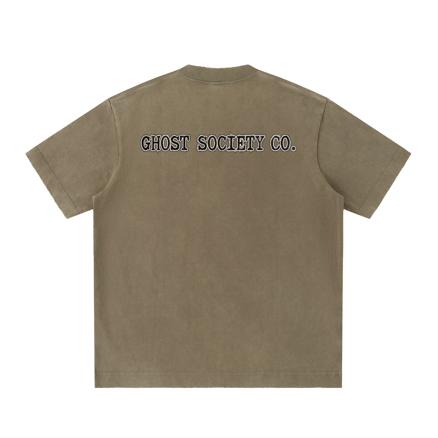 GHOST SOCIETY CO. Heavyweight Vintage Washed Frayed T-Shirt