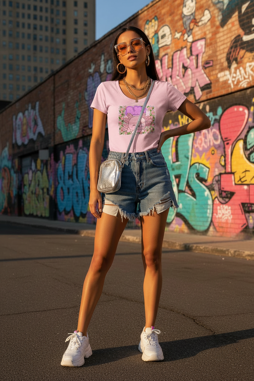 GHOST SOCIETY CO. Women's Longline Slim-Fit T-Shirt