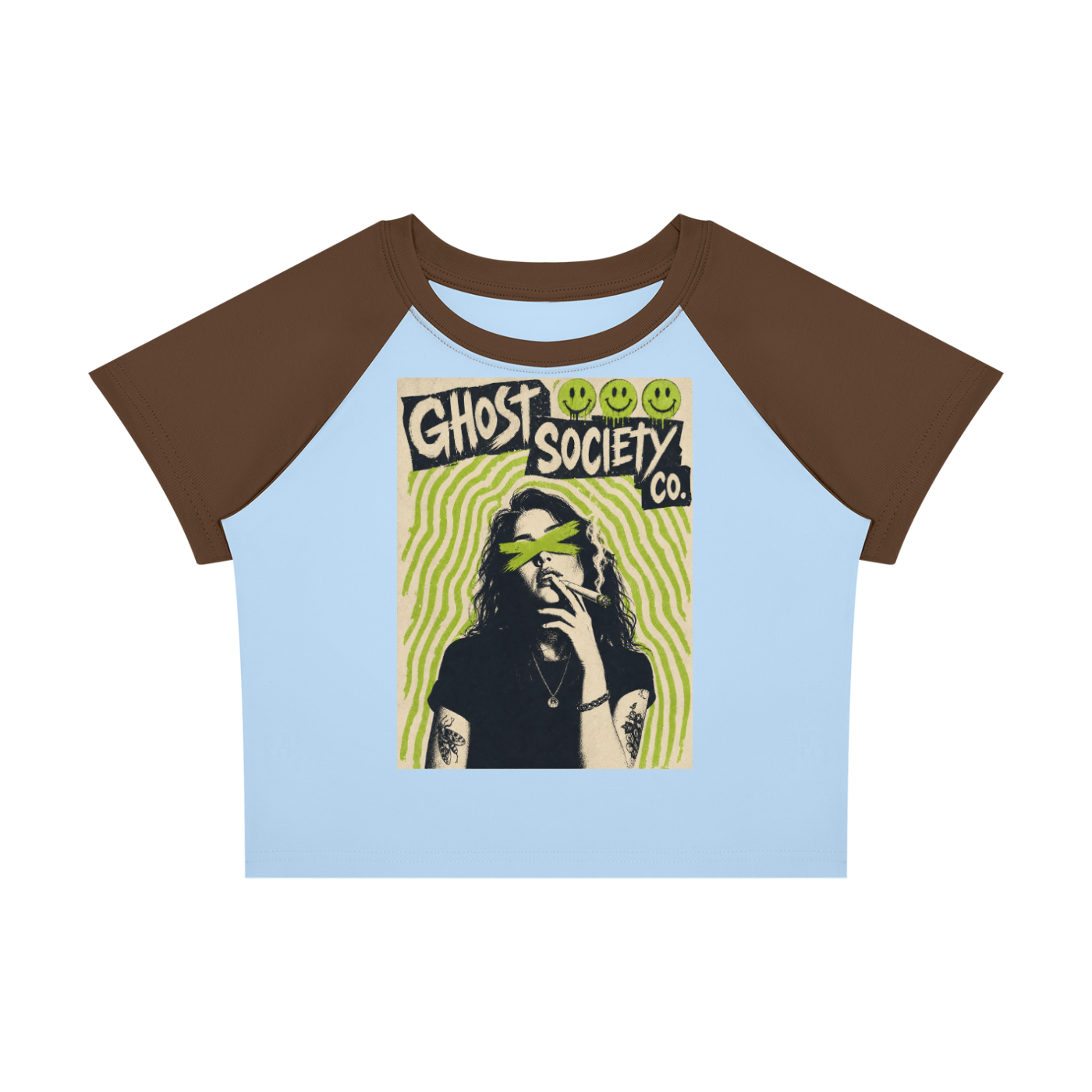 GHOST SOCIETY CO. Women's Raglan Color Block Baby T-Shirt