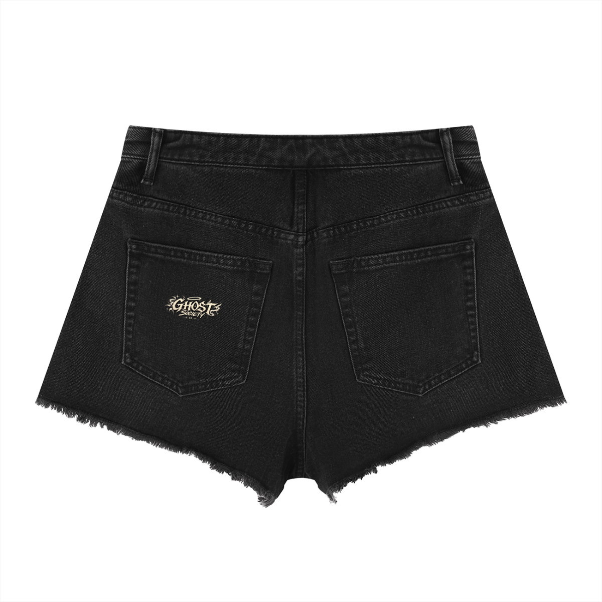 GHOST SOCIETY CO. Women’s Vintage Wash High Rise Denim Shorts