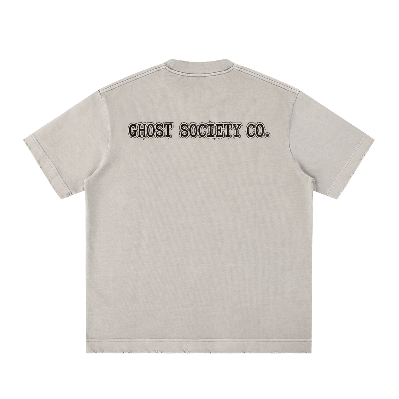 GHOST SOCIETY CO. Heavyweight Vintage Washed Frayed T-Shirt