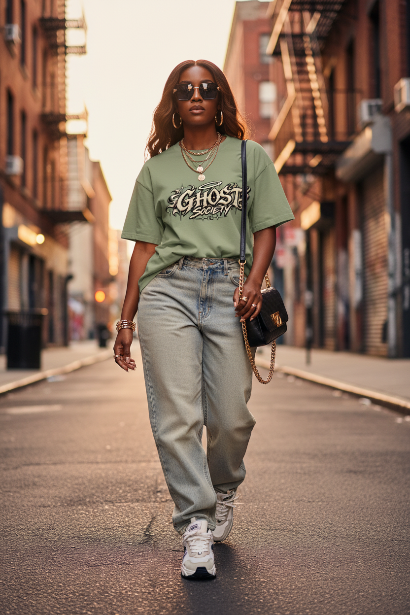 GHOST SOCIETY CO. Oversized Drop Shoulder T-Shirt
