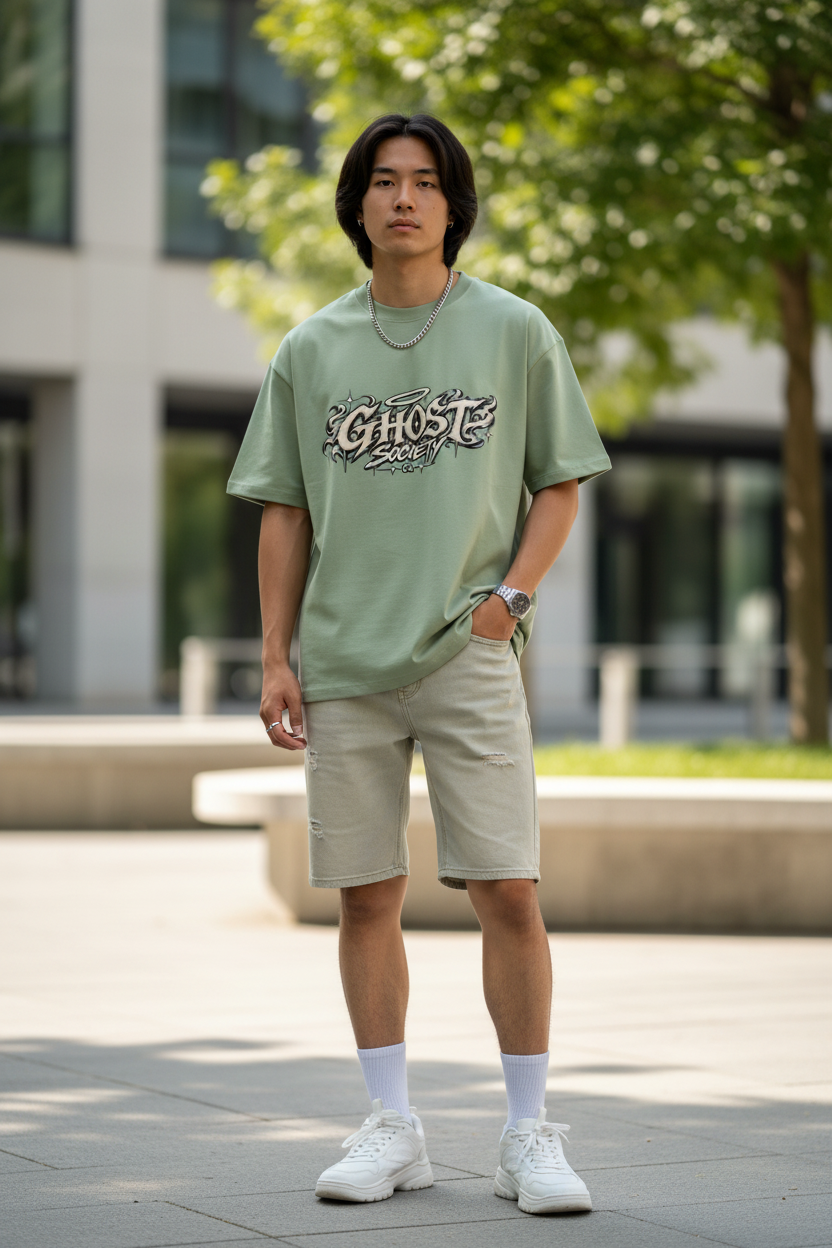 GHOST SOCIETY CO. Oversized Drop Shoulder T-Shirt