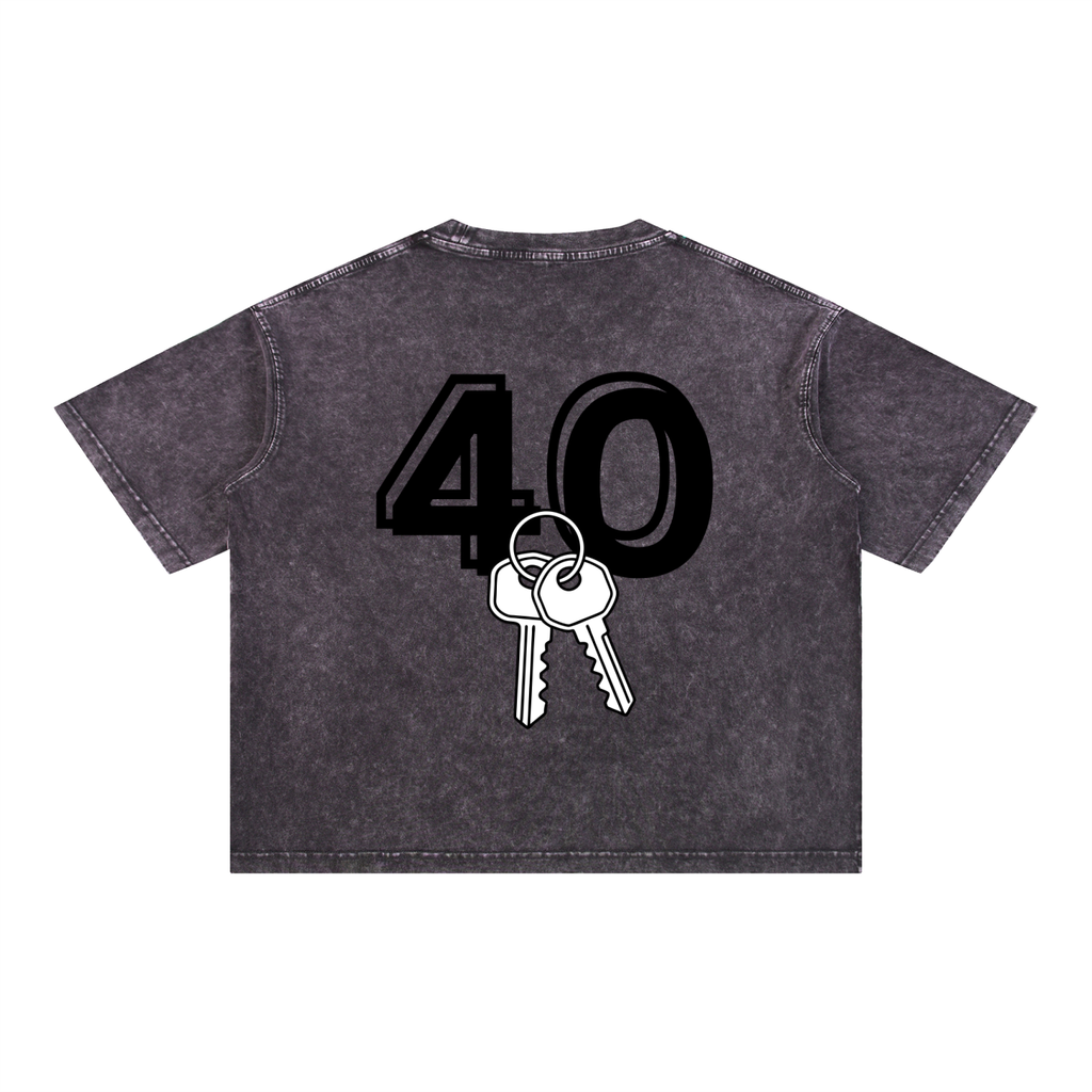 GHOST SOCIETY CO. Mineral Wash Boxy Cotton T-Shirt