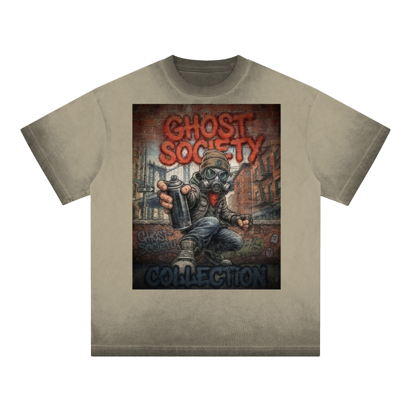 GHOST SOCIETY CO. Reverse Dyed Loose Cotton T-Shirt