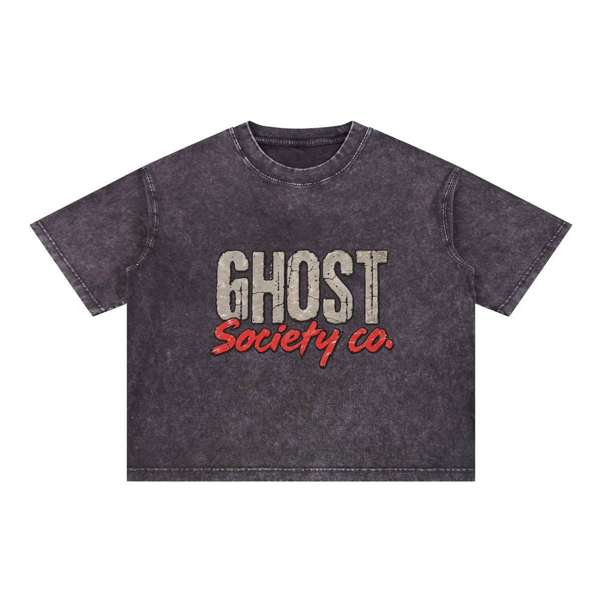 GHOST SOCIETY CO. Mineral Wash Boxy Cotton T-Shirt