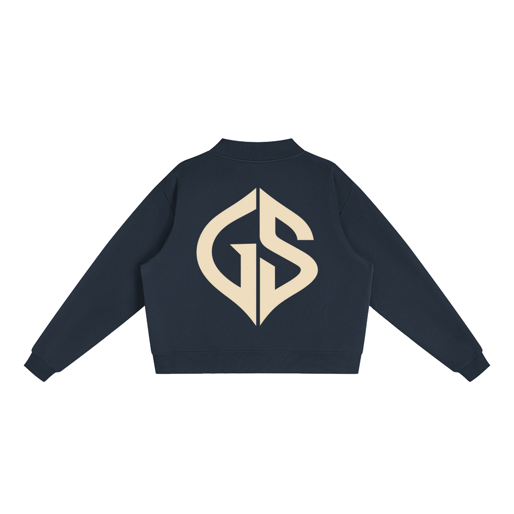 GHOST SOCIETY CO. Essential Fleece Mock-Neck Crew Sweatshirt