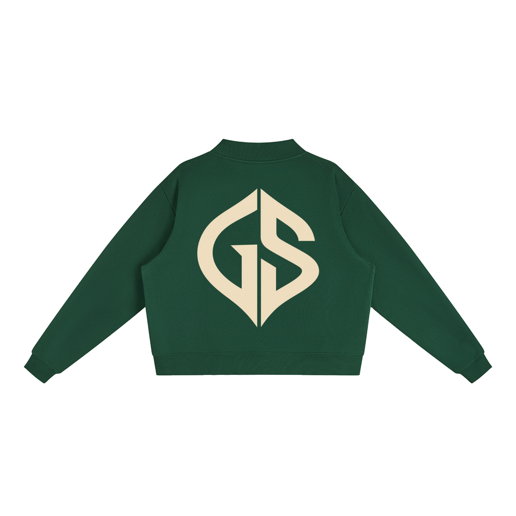 GHOST SOCIETY CO. Essential Fleece Mock-Neck Crew Sweatshirt