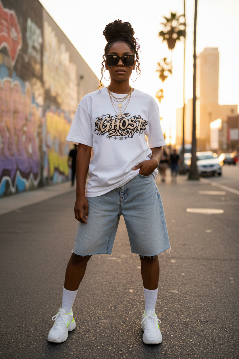 GHOST SOCIETY CO. Oversized Drop Shoulder T-Shirt