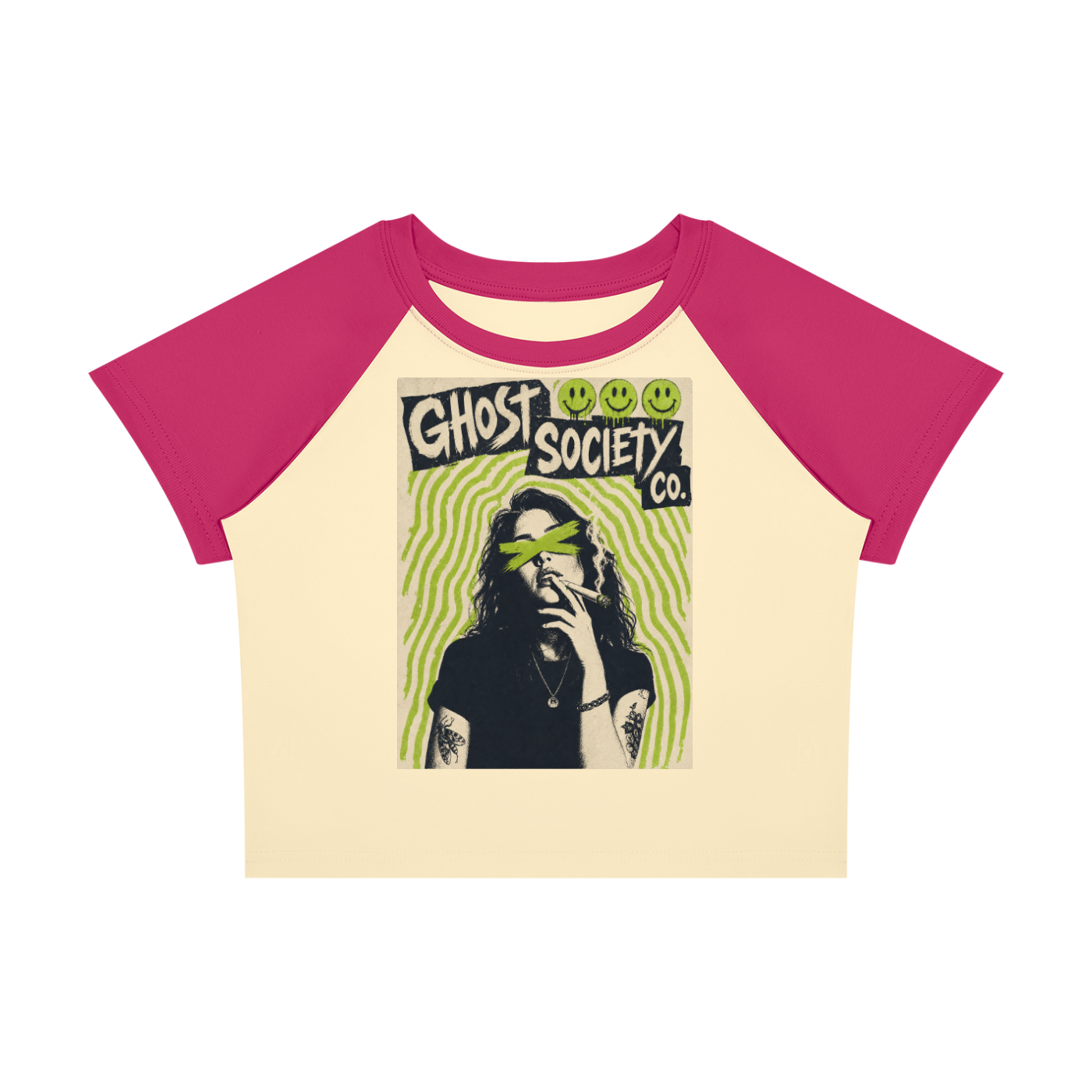 GHOST SOCIETY CO. Women's Raglan Color Block Baby T-Shirt