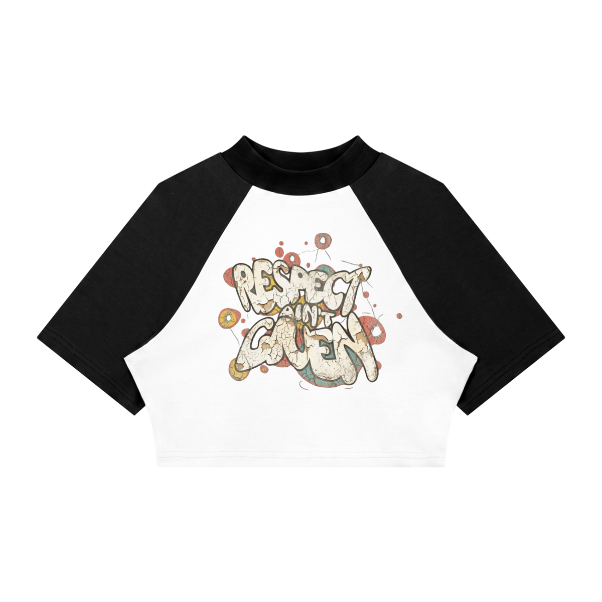 GHOST SOCIETY CO. Women’s Color Block Raglan Crop T-Shirt