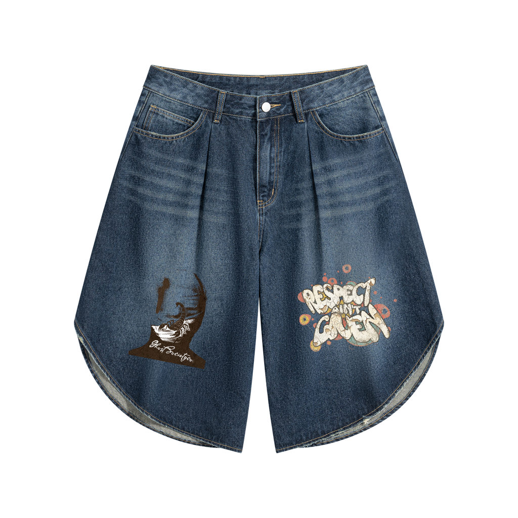 Men's Wide Leg Denim Shorts | Ghost Society Co.