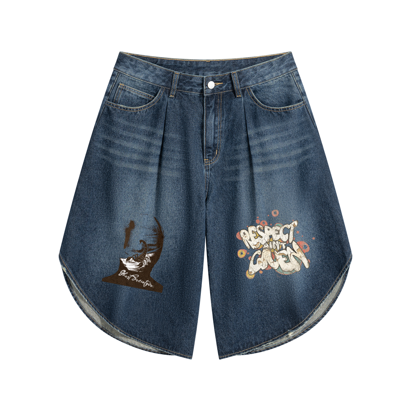 Men's Wide Leg Denim Shorts | Ghost Society Co.