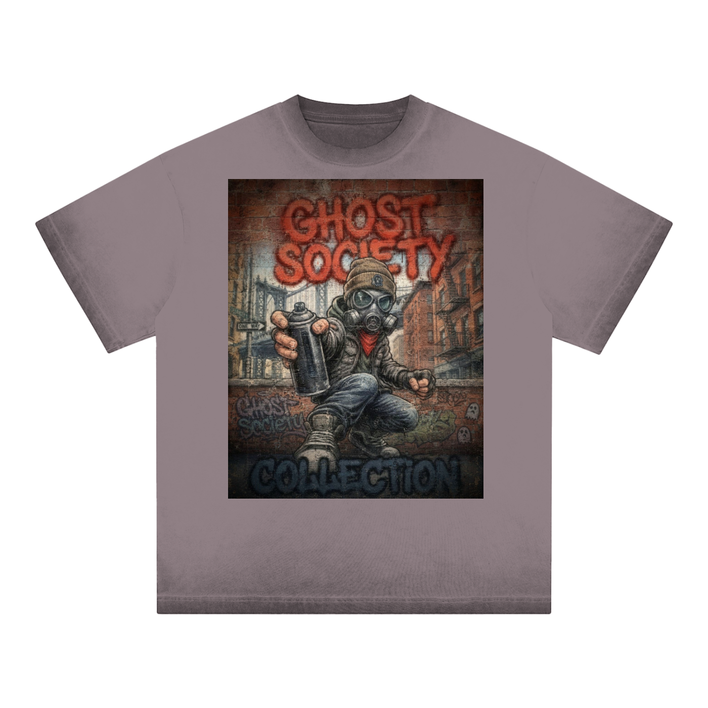 GHOST SOCIETY CO. Reverse Dyed Loose Cotton T-Shirt